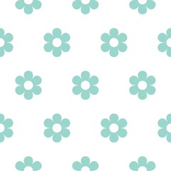 Naklejka na ściany i meble Seamless pattern with cute green flowers. Seamless pattern can be used for wallpaper, pattern fills, web page background, surface textures.