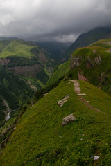 Fototapeta na wymiar Mountain landscape view. Caucasus, Georgia