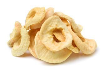 dried apples on white background