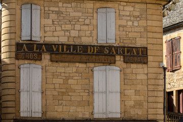 the picturesque city of Sarlat la Caneda in Dordogne Department, Aquitaine, France