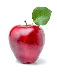 Red apples isolated on white background
