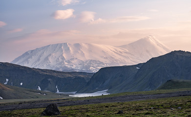 Tolbachik Volcano - an active volcano in the far east of Russia, Kamchatka Peninsula