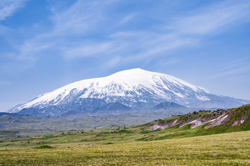 Ushkovsky Volcano - an impressive volcano in Kamchatka, Russia