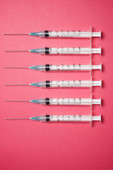 Syringes close up