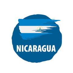 Nicaragua flag, vector illustration on a white background