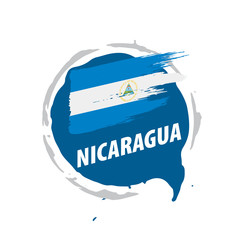 Nicaragua flag, vector illustration on a white background