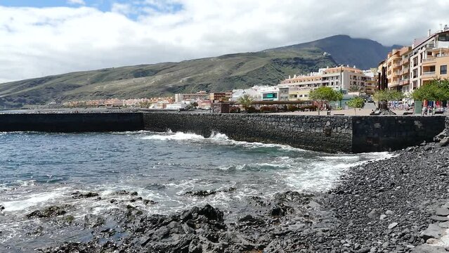 Canary islands Video clip view of the ocean in south of tenerife , canary islands spain