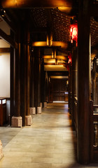 A corridor in the traditional building.