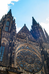 Fototapeta premium Saint Vitus Cathedral facade, Prague Czech