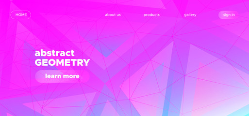 Fototapeta premium Mosaic Triangles Wallpaper. Trendy Polygon 