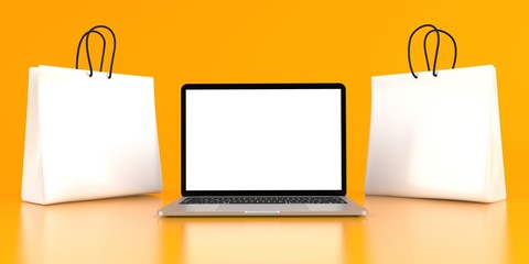 Notebook 2 White Shopping Bags