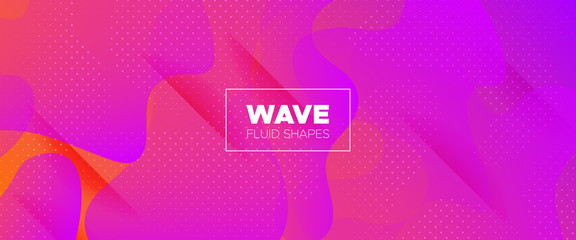 Abstract Fluid Pattern. Neon Minimal Brochure. 