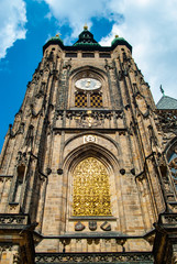 Fototapeta premium Saint Vitus Cathedral facade, Prague Czech