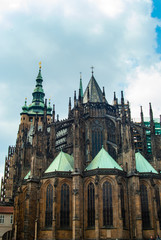 Saint Vitus Cathedral facade, Prague Czech