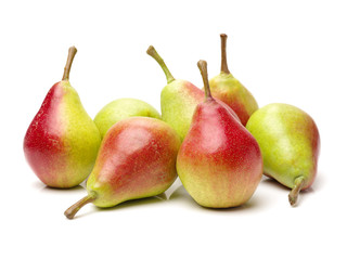 Red pear isolated on white background 