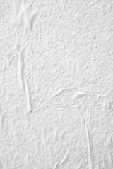 Blank white crumpled creased torn paper poster texture surface background