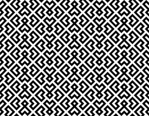 Abstract geometric pattern. A seamless vector background. White and black ornament. Graphic modern pattern. Simple lattice graphic design