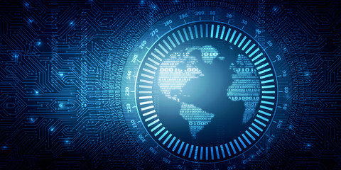 2d illustration world map abstract background