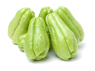 Chayote on a white background