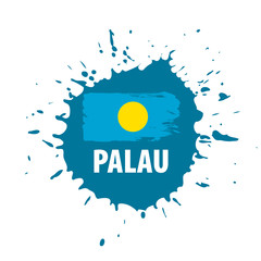 Palau flag, vector illustration on a white background