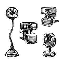 Vector sketch of a webcam