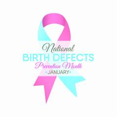 Vector illustration on the theme of Birth Defects Prevention month of January.