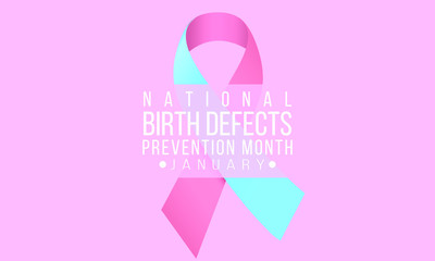 Vector illustration on the theme of Birth Defects Prevention month of January.