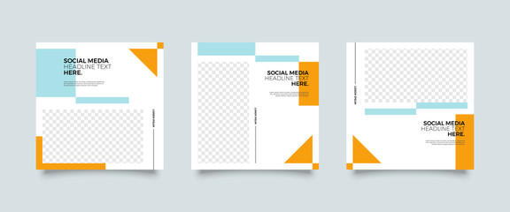 Modern promotion square web banner for social media mobile apps. Elegant sale and discount promo backgrounds for digital marketing