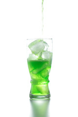 Soft drinks on a white background