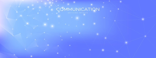 Obraz premium Light Big Data Center. Technology Future. Blue 