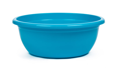 Plastic empty basin isolated on white background