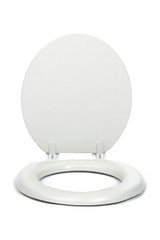 White toilet seat isolated on white background
