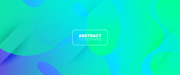 Teal Graphic Background. Fluid Colorful. 3d 