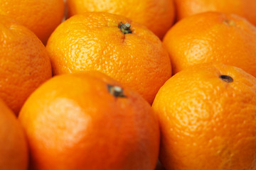 Tangerines close-up. Beautiful tangerine background.