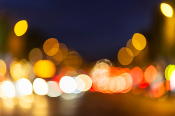 Lichter Straßenverkehr Paris Nacht Champs Elysées unscharf Hintergrund Stimmung Lights Traffic...