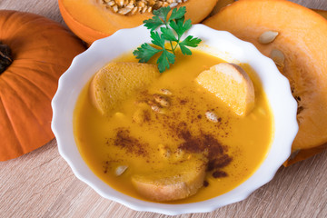 cream or pumpkin puree dish