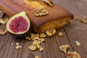 Obraz na płótnie Canvas traditional cake with nuts and fruit