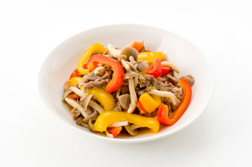 パプリカと豚肉の炒め物