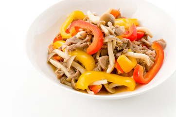 パプリカと豚肉の炒め物