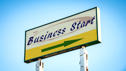 Street Sign BUSINESS START