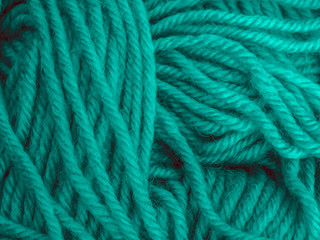 Closed up of green color thread texture background