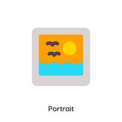 portrait icon vector symbol sign