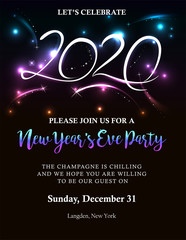 New Year 2020 invitation