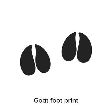 goat foot print icon vector symbol sign