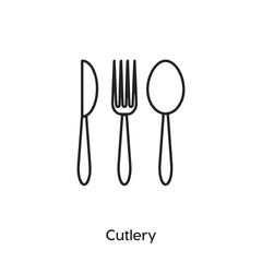cutlery icon vector symbol sign