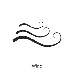 wind icon vector symbol sign
