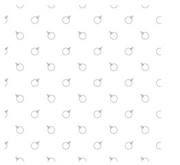 Christmas wallpaper with black icon balls on a white background
