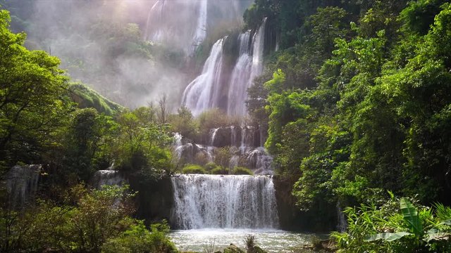Thi Lo Su (Tee Lor Su) in Tak province. Thi Lo Su waterfall the largest waterfall in Thailand.