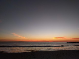 maravillosa amanecer en playa de valencia