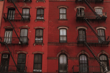 old red brick building. New York, America